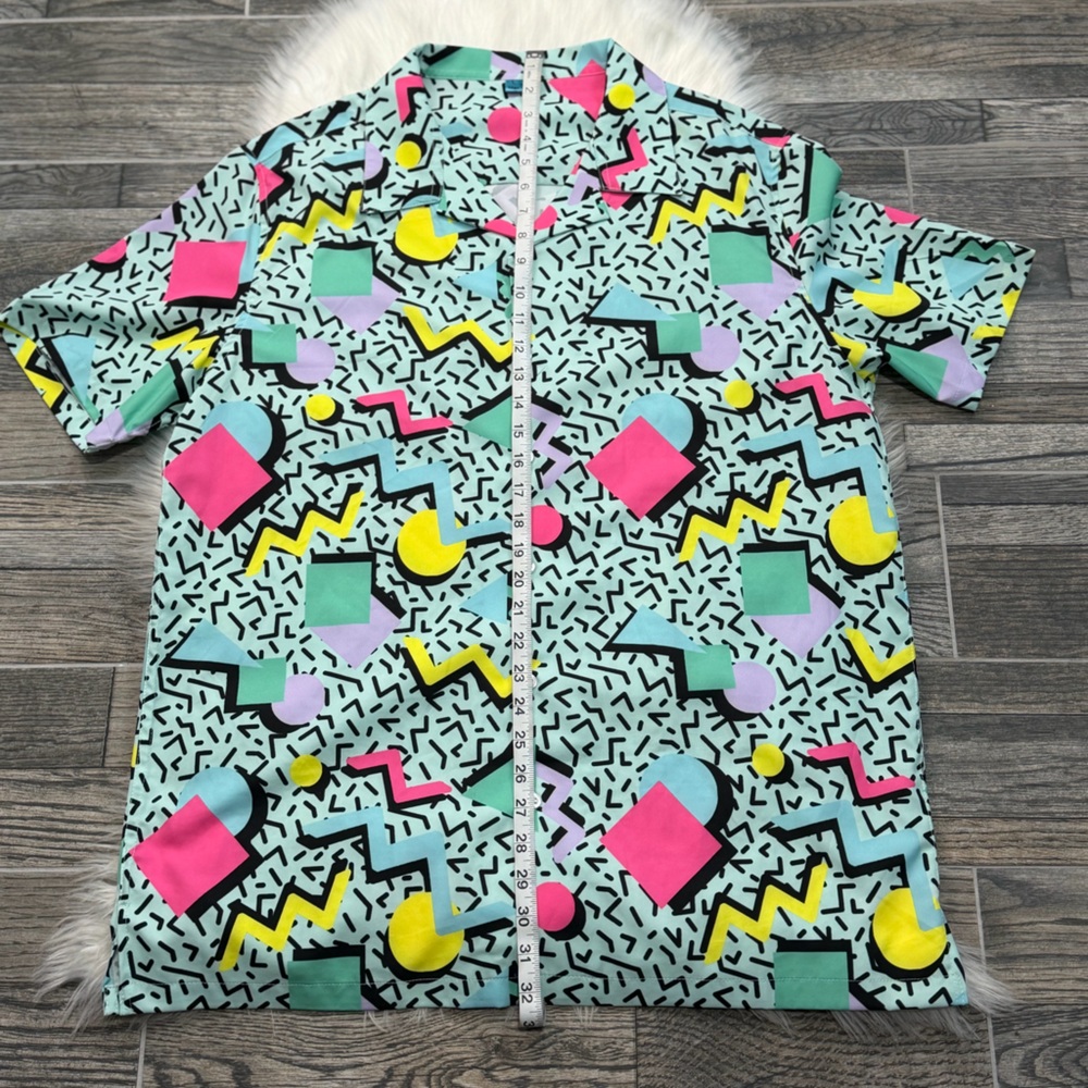 80s 90s Men’s Hawaiian Shirt Button Down Short Sleeve Costume Retro Vintage LG - Picture 6 of 8
